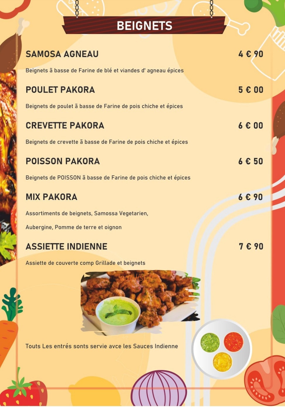 Namaste India — carte page 1
