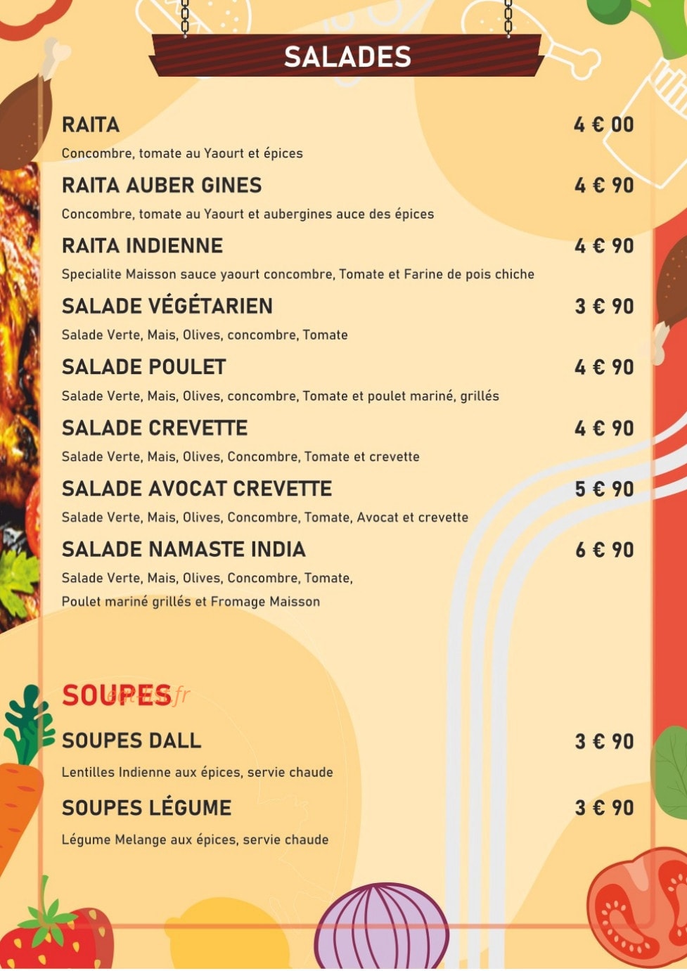 Namaste India — carte page 7