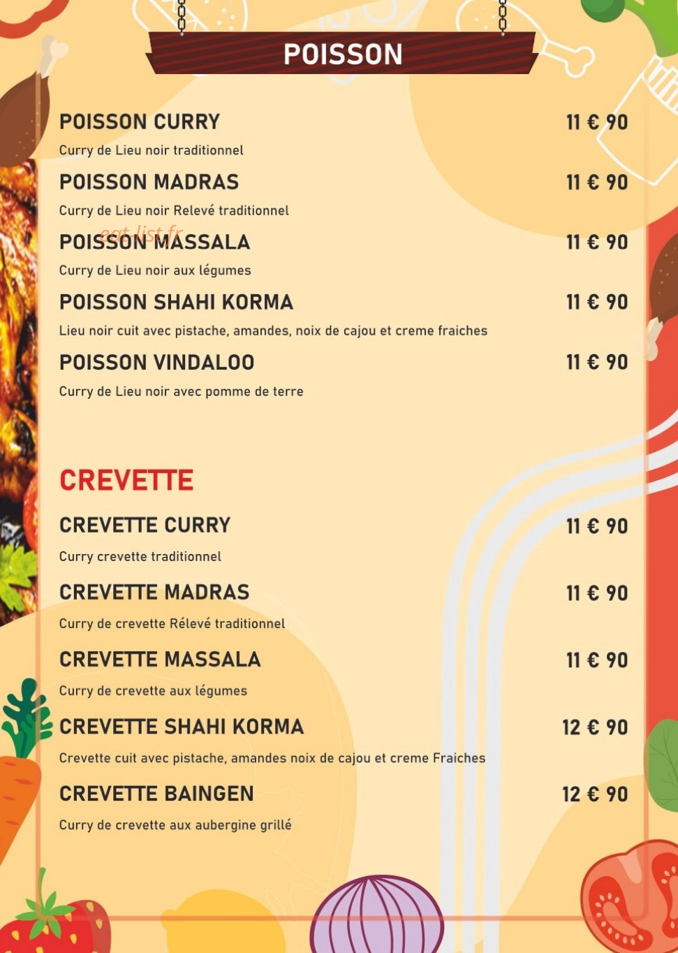 Namaste India — carte page 8