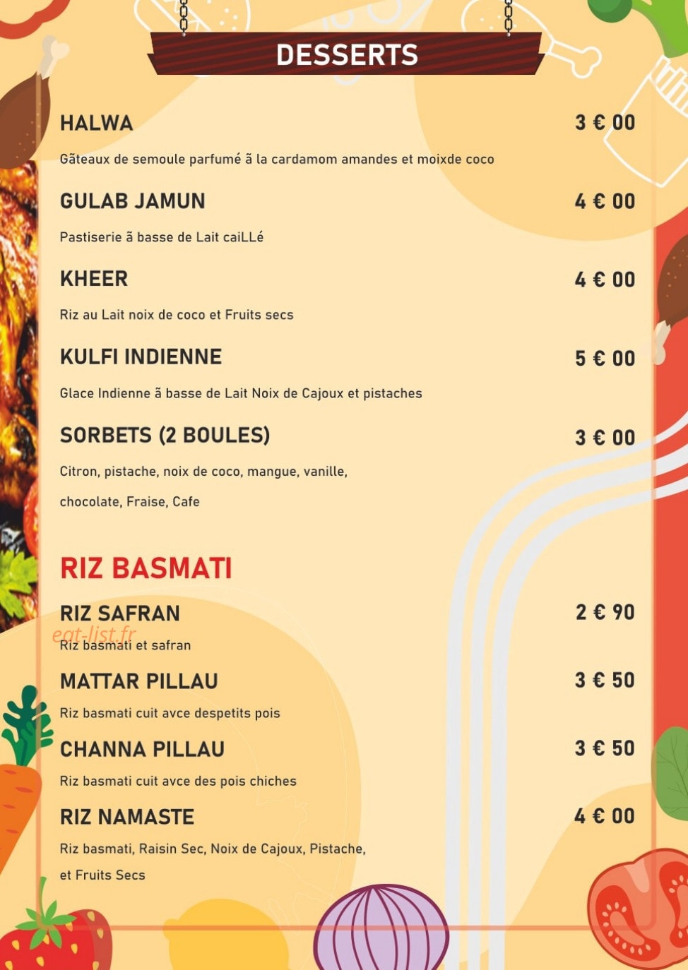 Namaste India — carte page 5