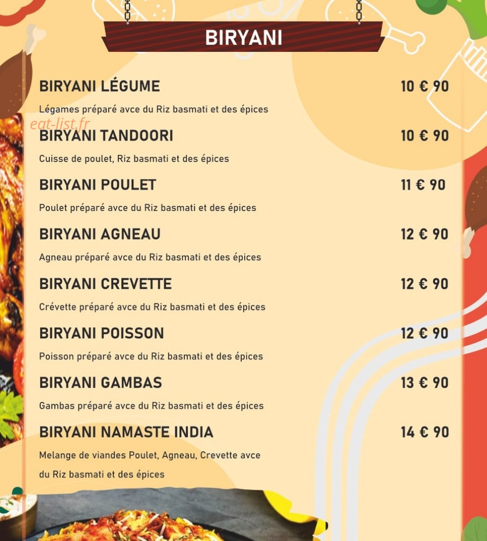 Namaste India — carte page 12