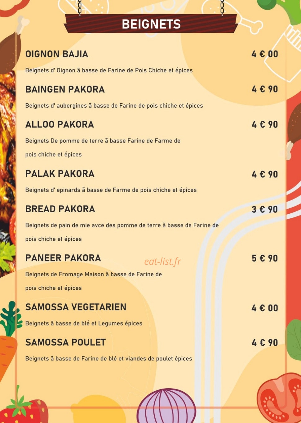 Namaste India — carte page 3