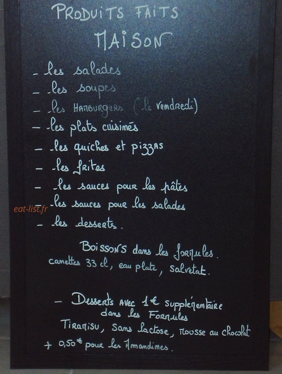 Nos gourmands disent — carte page 1