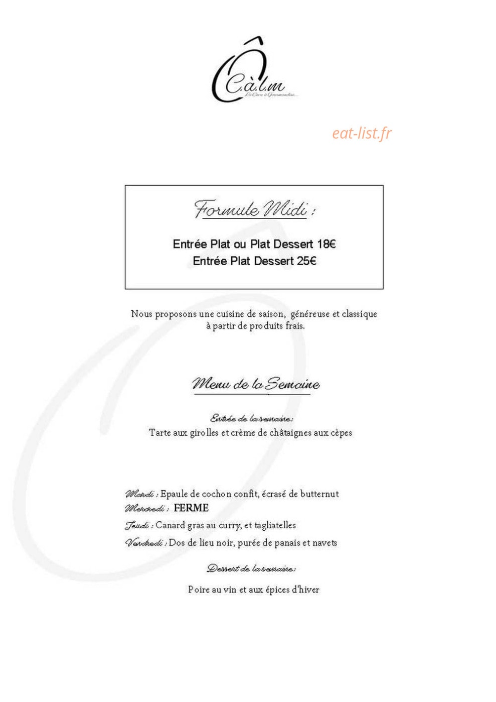 Ô calm — carte page 1