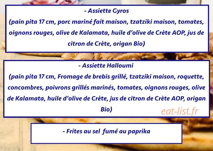 O Gyros — carte page 3