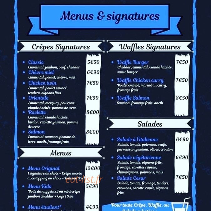 Original Crêpe & Waffle — carte page 1