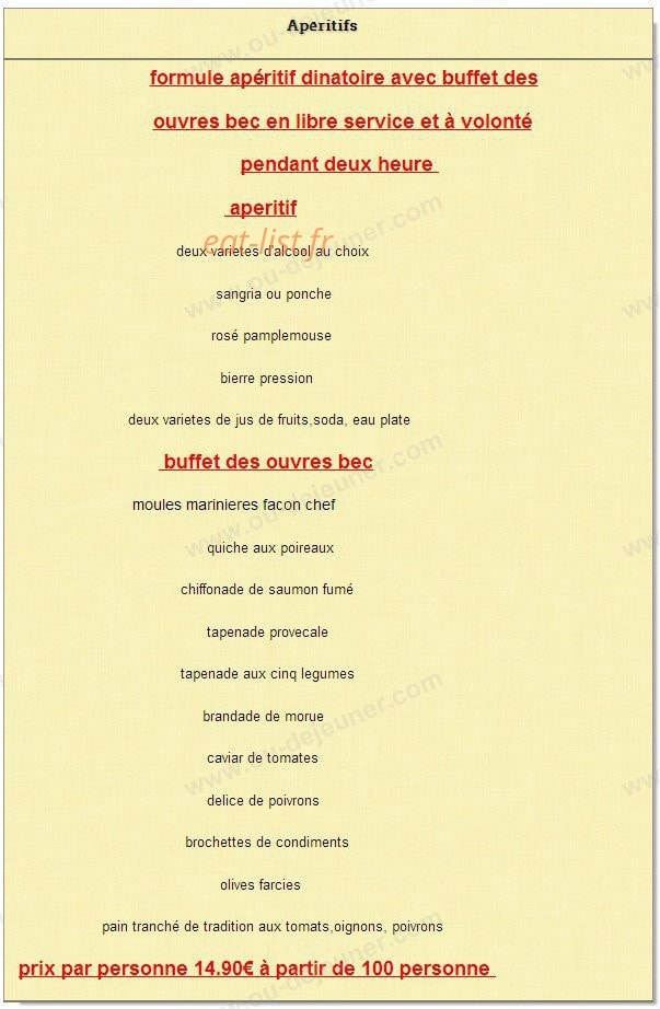 Paella del Sol — carte page 15