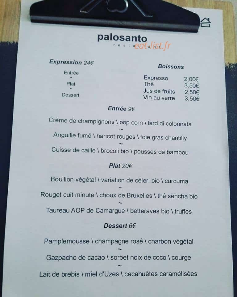 Palosanto — carte page 2