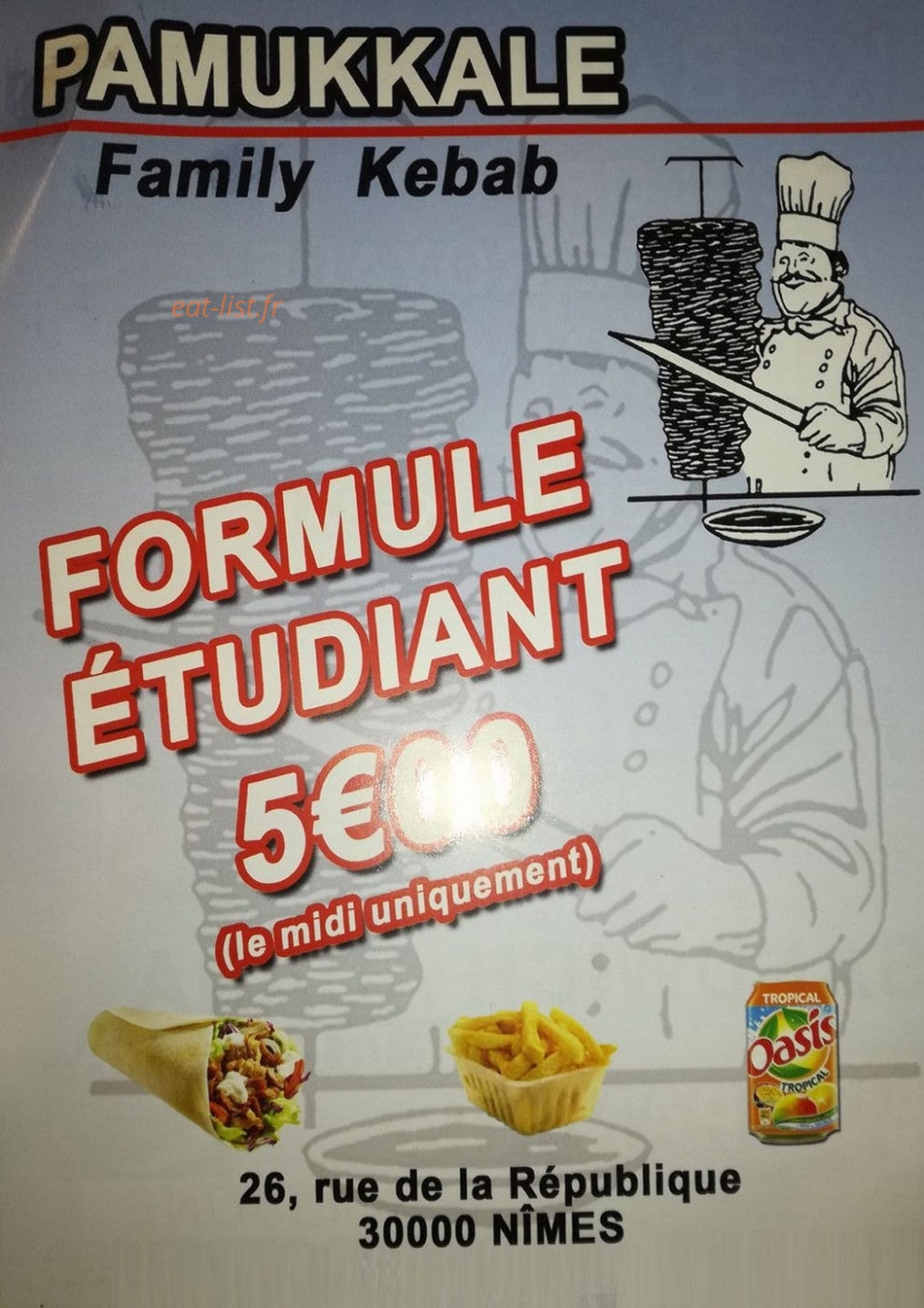 Pamukkale Family Kebab — carte page 2