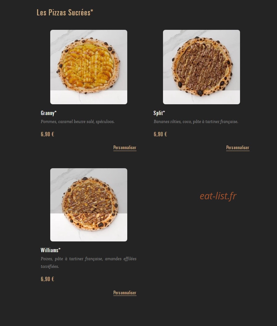 Pizza Cosy — carte page 8