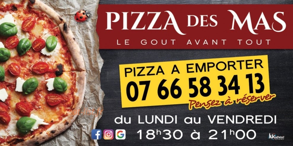Pizza des Mas — carte page 1