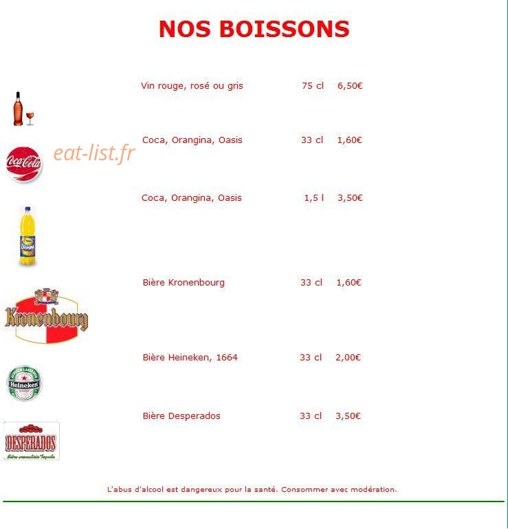 Pizza Mignon — carte page 2