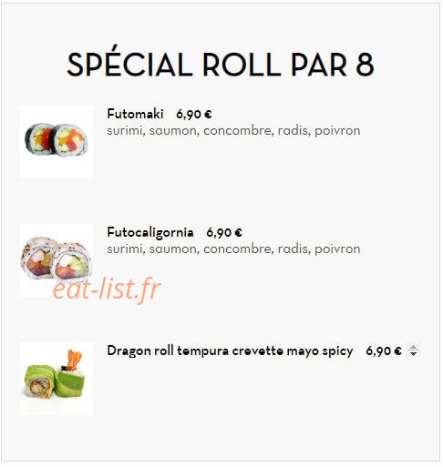 Restaurant dasian — carte page 4
