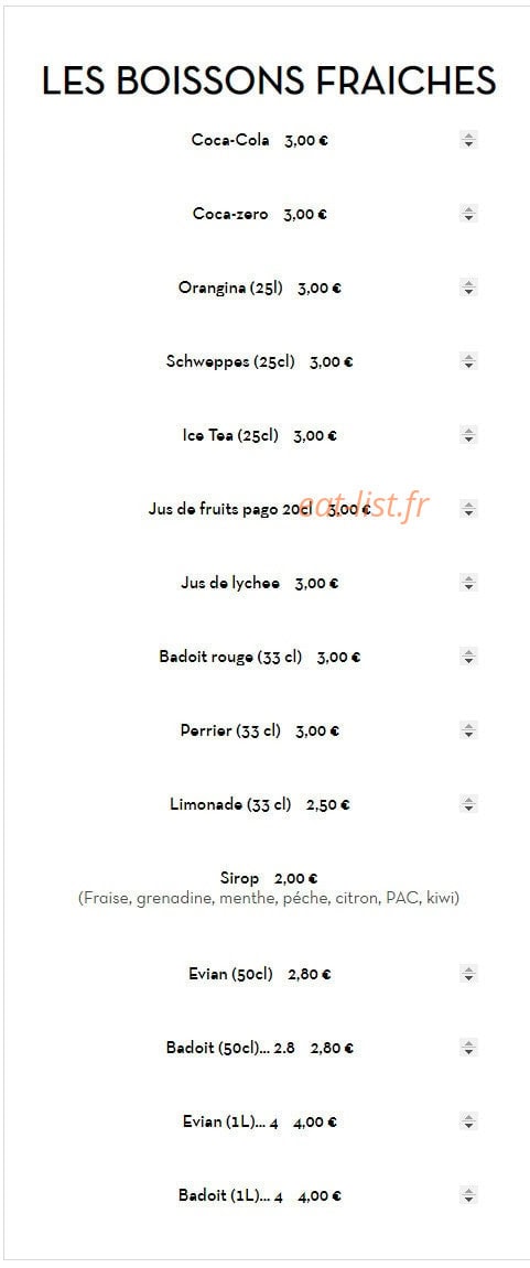 Restaurant dasian — carte page 14
