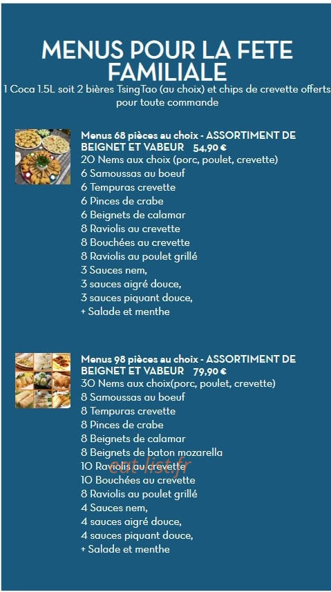 Restaurant dasian — carte page 7