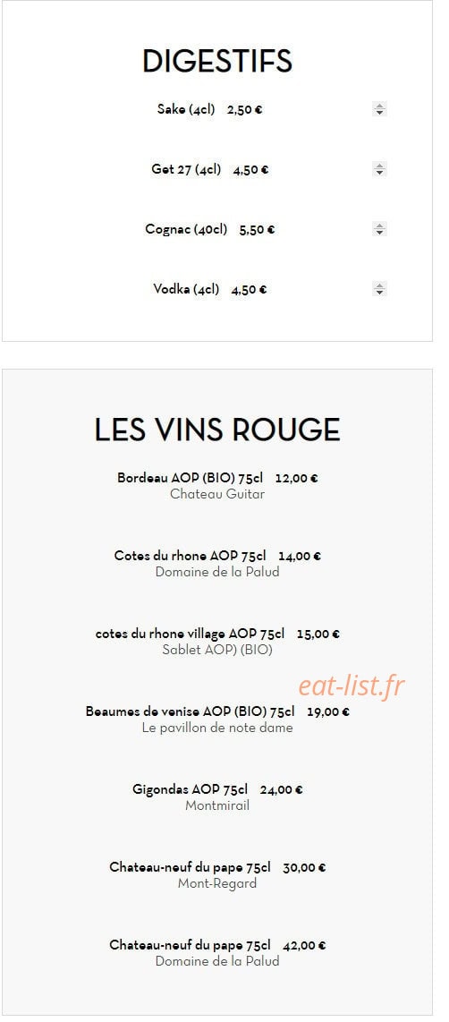 Restaurant dasian — carte page 10