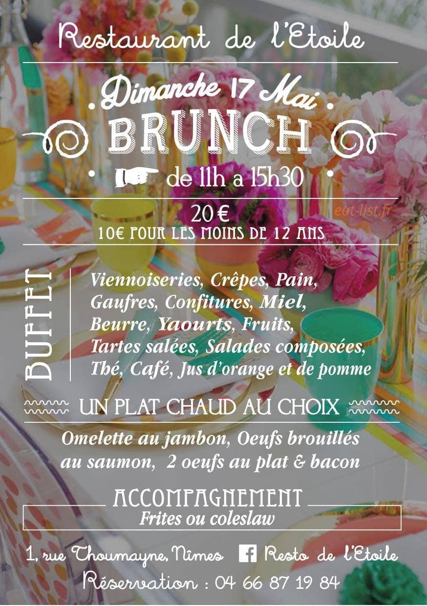 Restaurant de l'Etoile — carte page 1