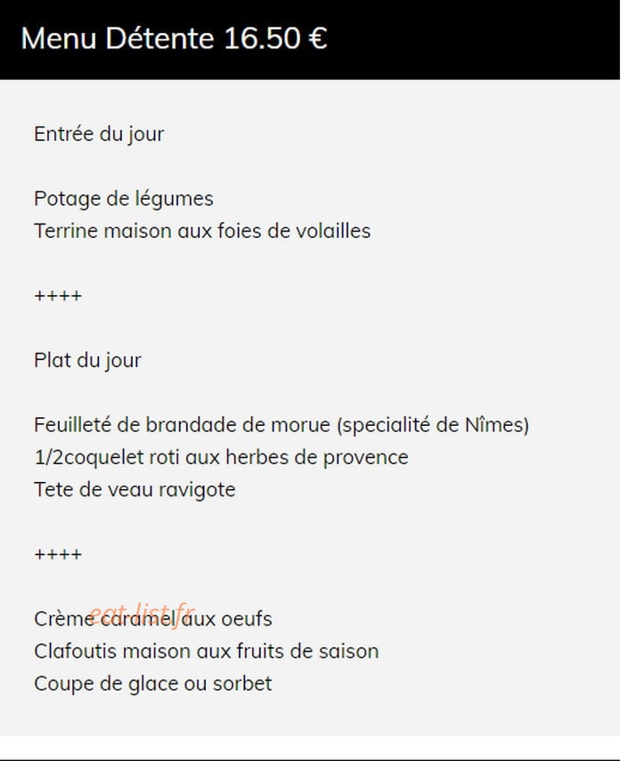 Restaurant Nicolas — carte page 3