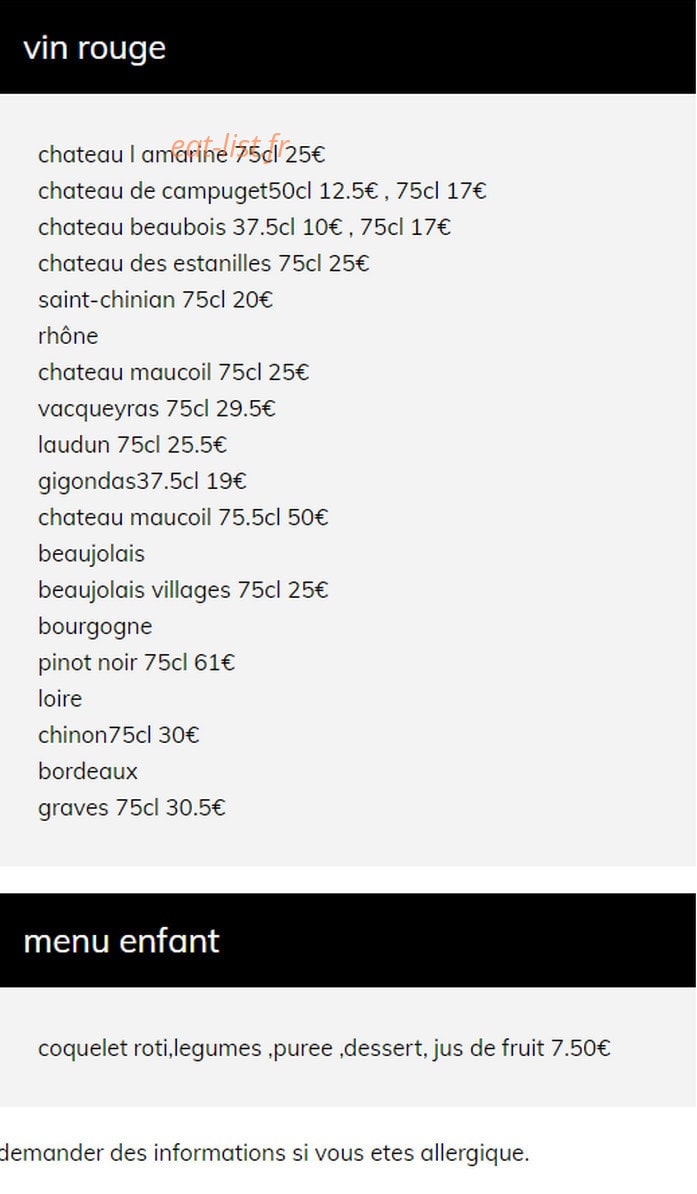 Restaurant Nicolas — carte page 9