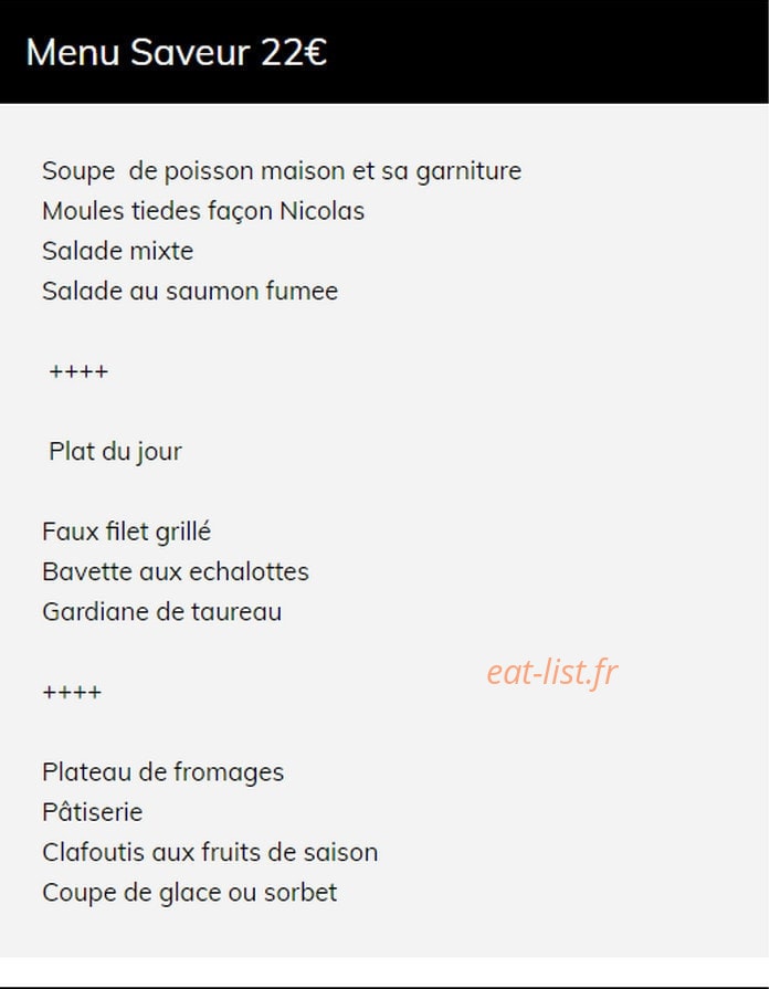 Restaurant Nicolas — carte page 4