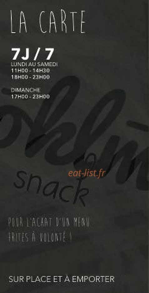 Snack OKLM — carte page 1