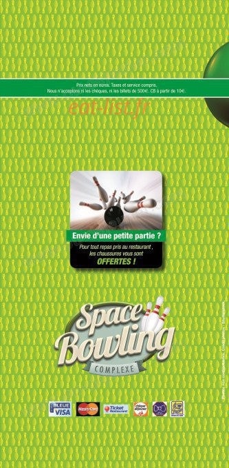 Space Bowling — carte page 6