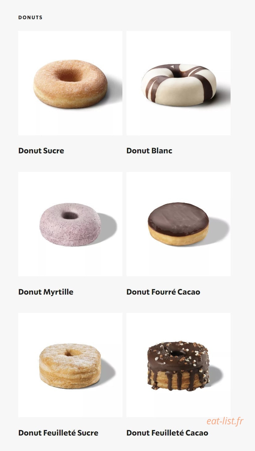 Starbucks Coffee — carte page 5