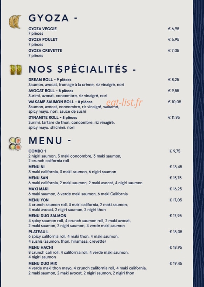Sushi Daily — carte page 4