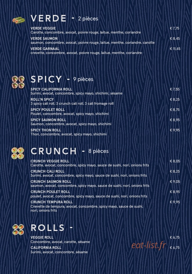 Sushi Daily — carte page 3