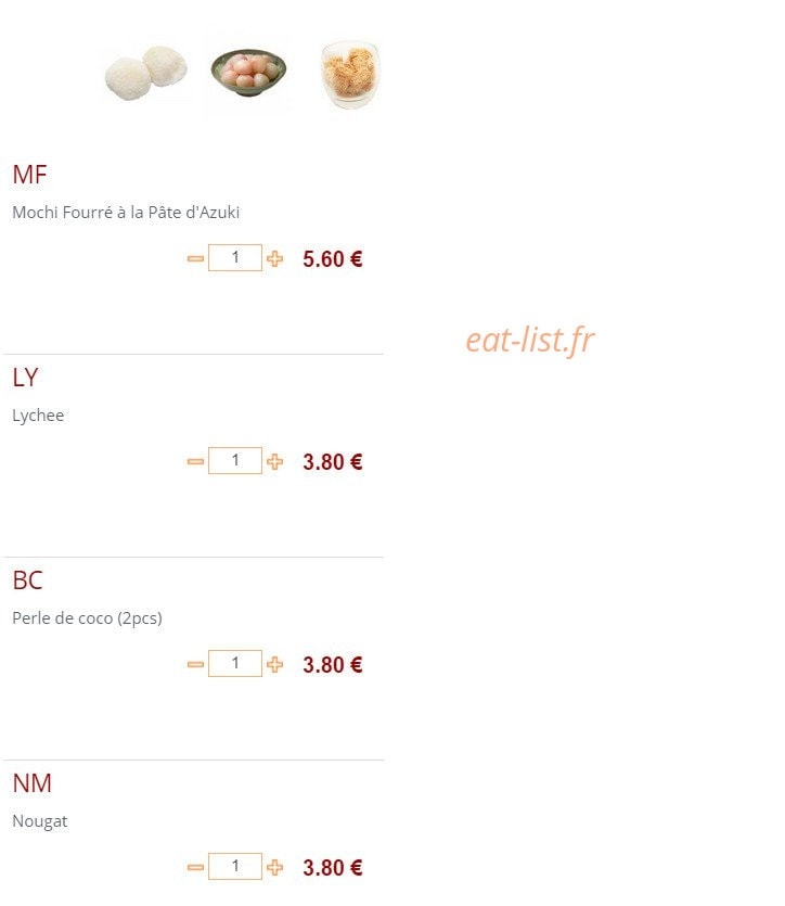 Sushi King — carte page 8