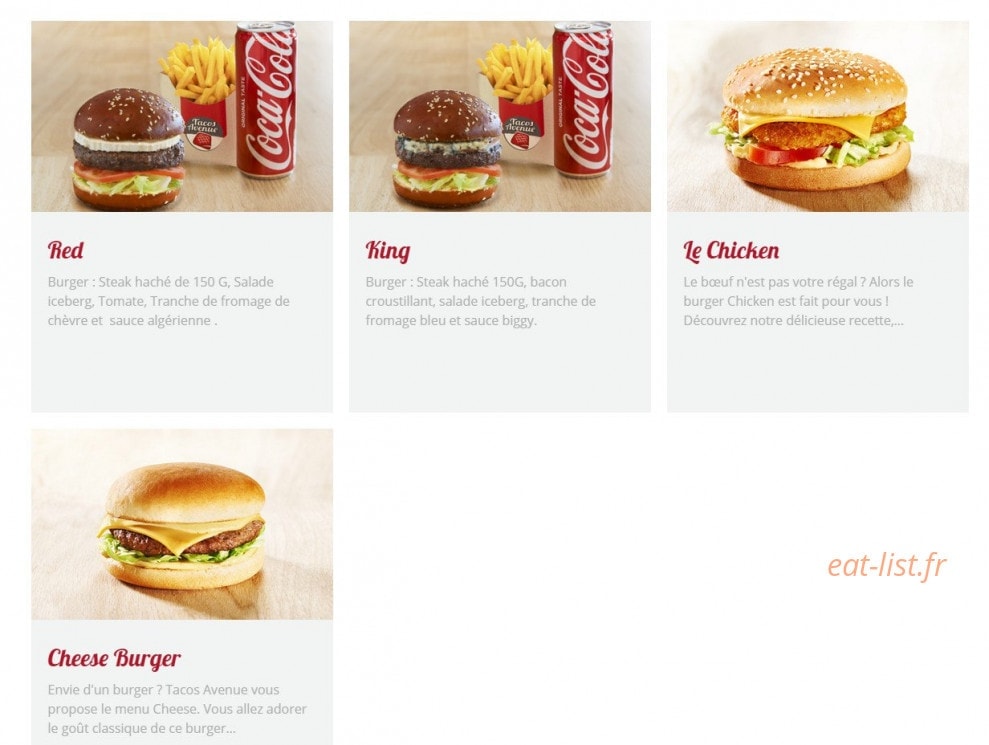tacos avenue — carte page 3