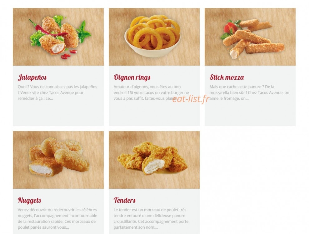 tacos avenue — carte page 4