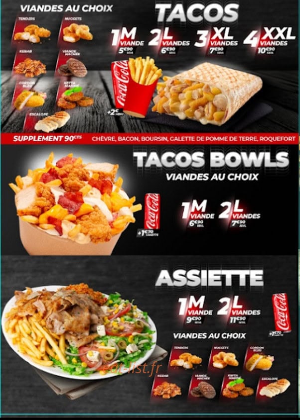 Tacos Bowls — carte page 3