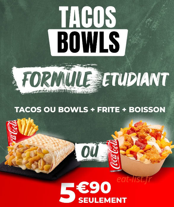 Tacos Bowls — carte page 2