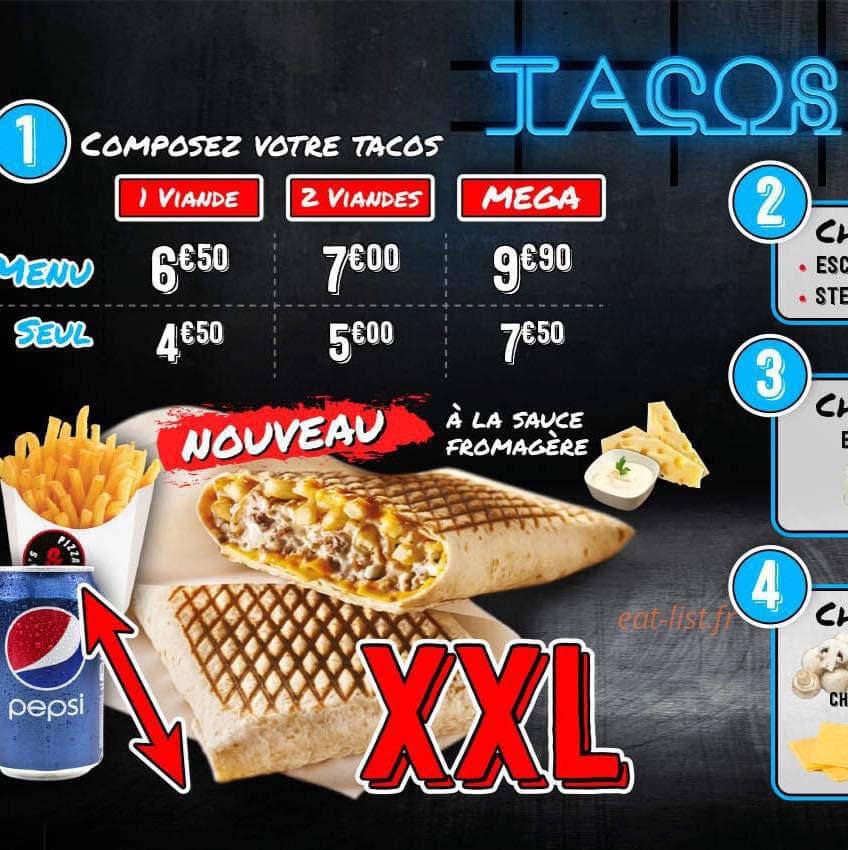 Tacos & Pizza — carte page 3