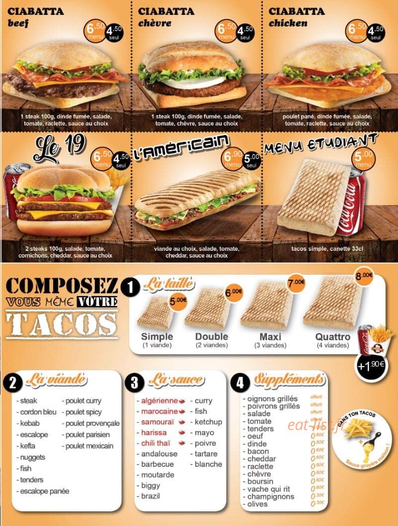 Tacos19 — carte page 3