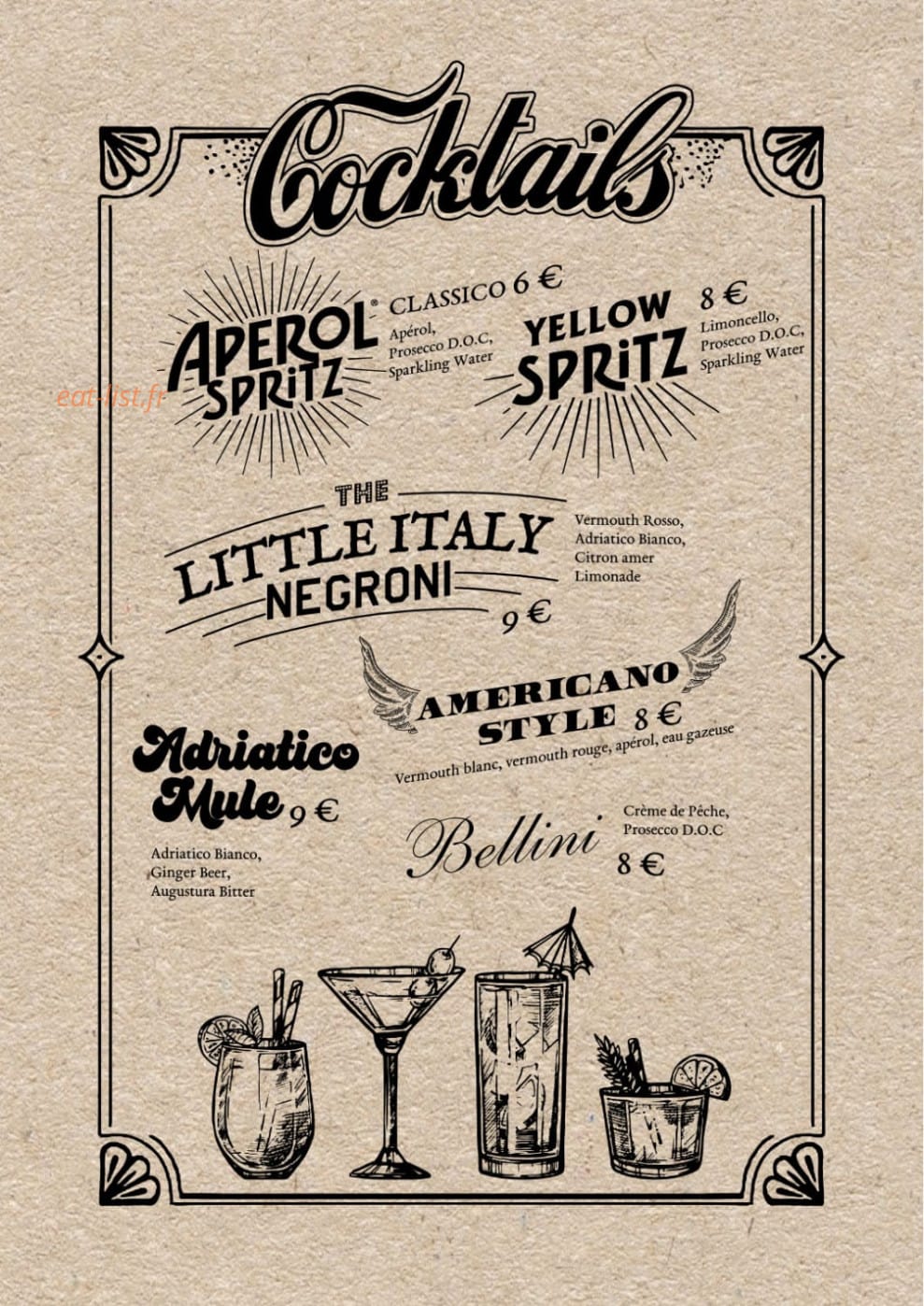 The Little Italy Shop — carte page 15
