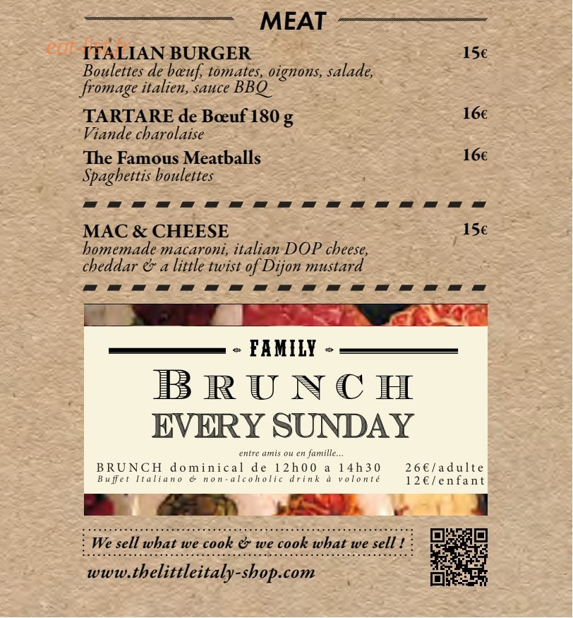 The Little Italy Shop — carte page 5