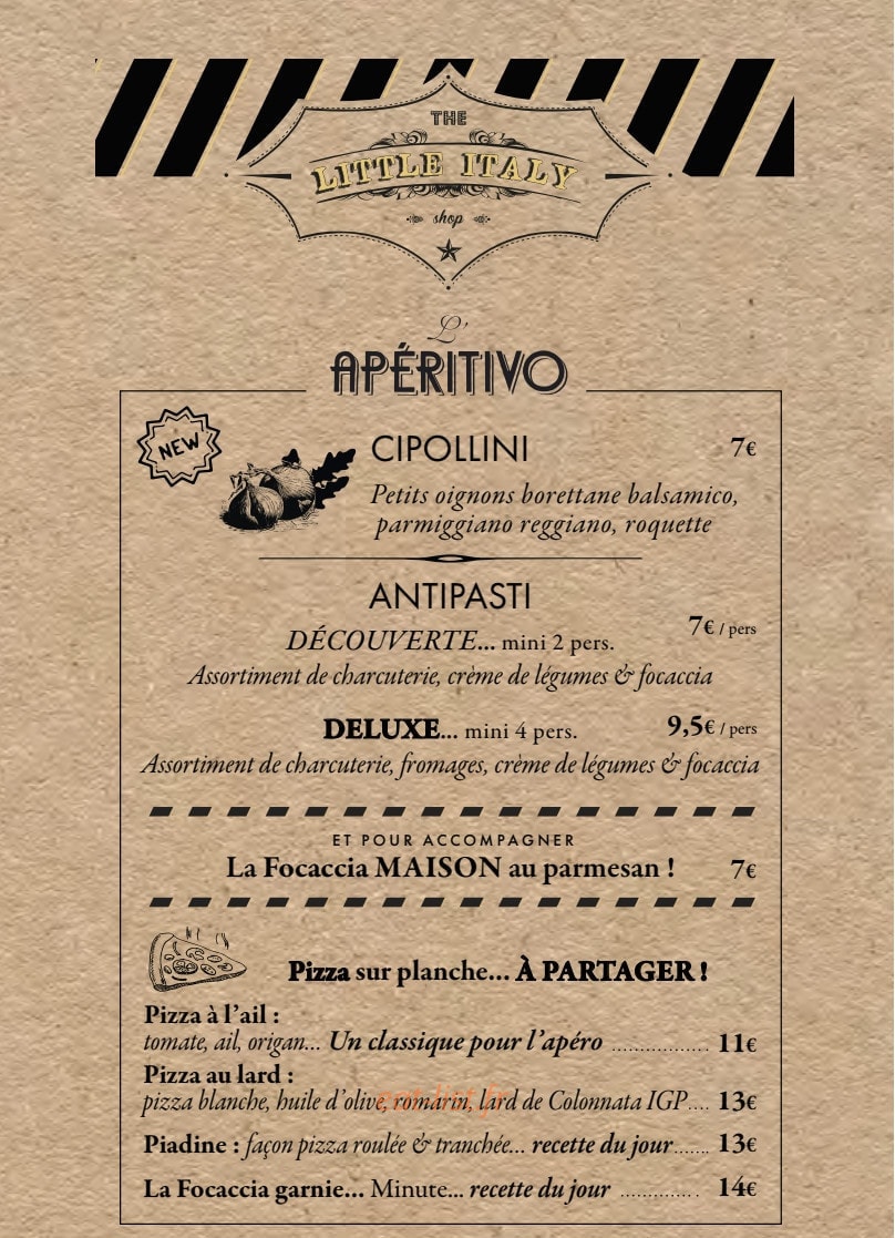 The Little Italy Shop — carte page 2