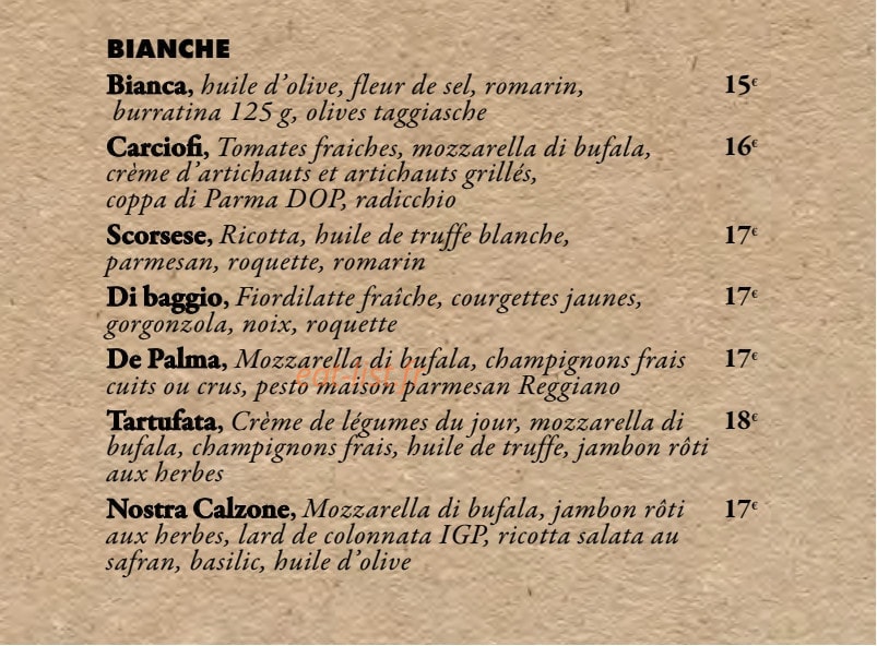 The Little Italy Shop — carte page 7
