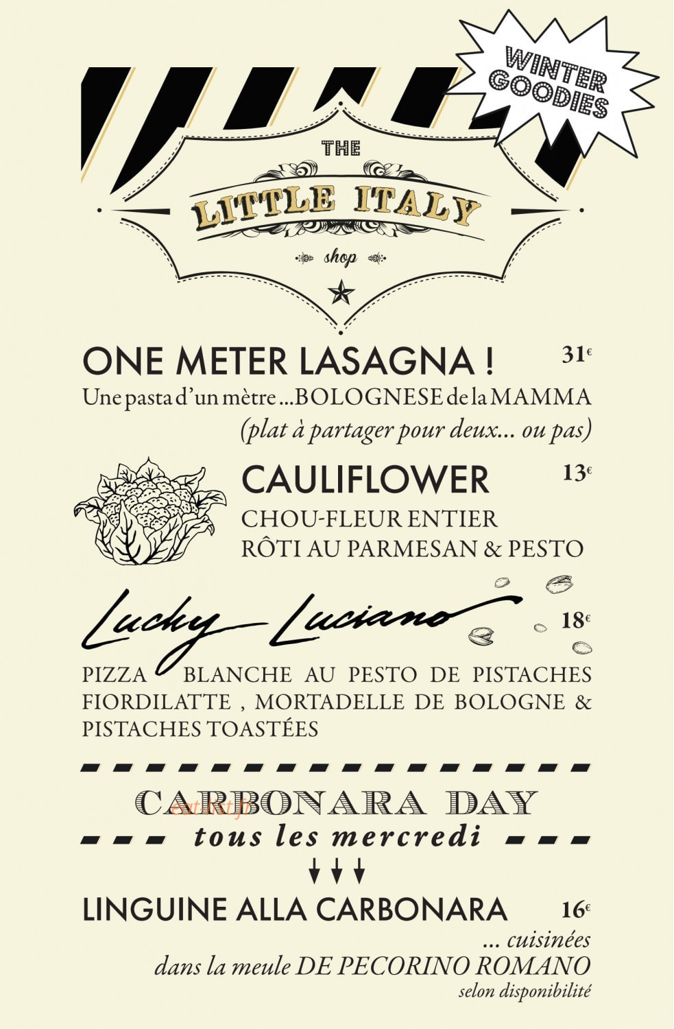 The Little Italy Shop — carte page 10