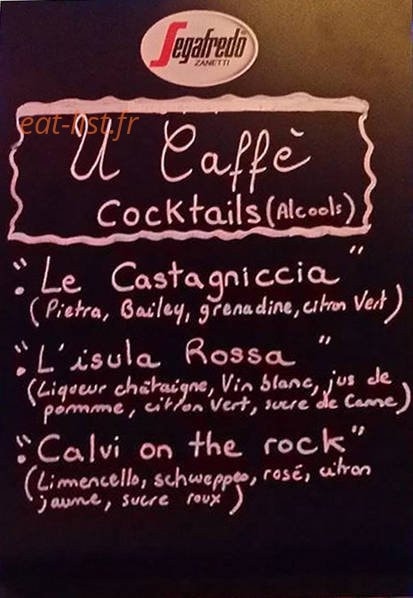 U Caffè — carte page 1
