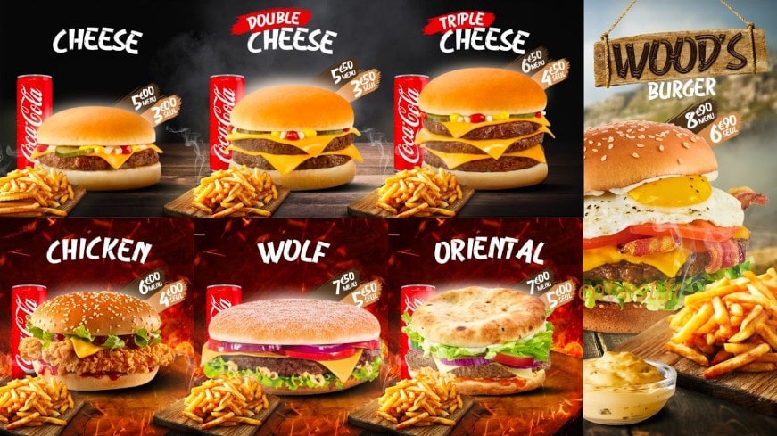 Wood's Burger — carte page 4
