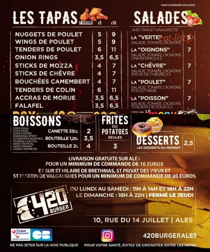 420 Burger — carte page 2