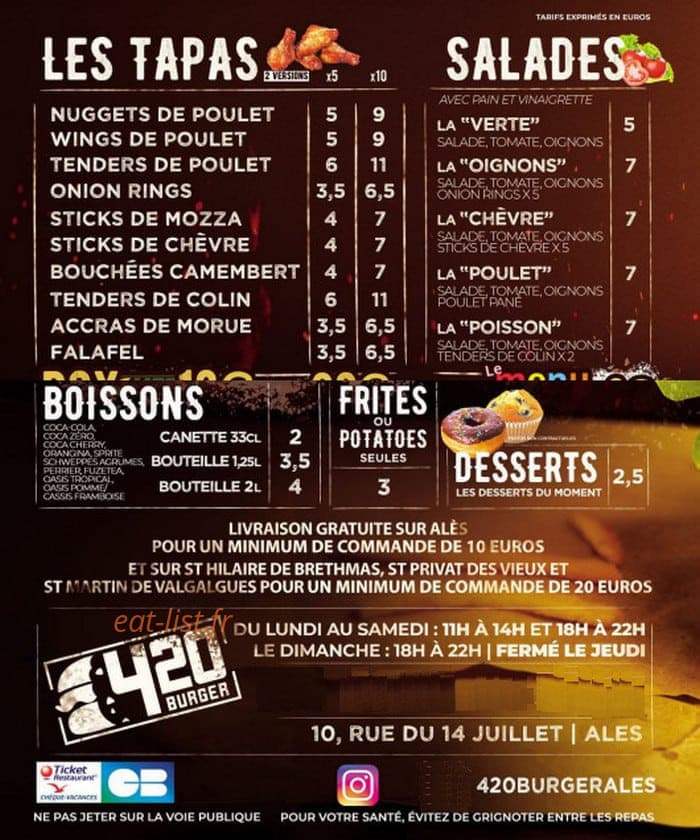 420 Burger — carte page 4