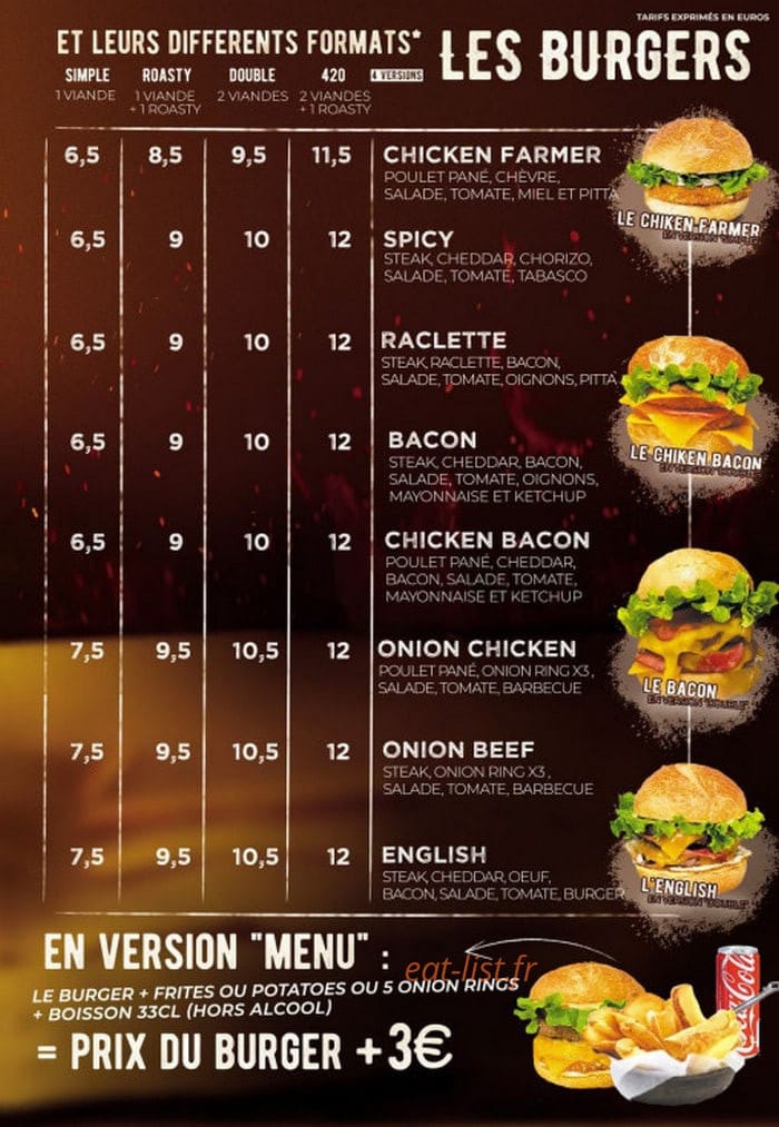 420 Burger — carte page 3