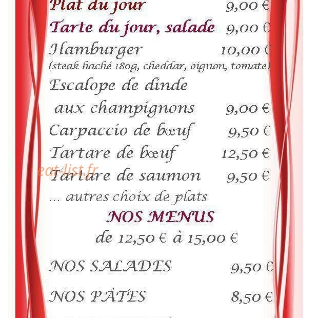 Abbaye café — carte page 1