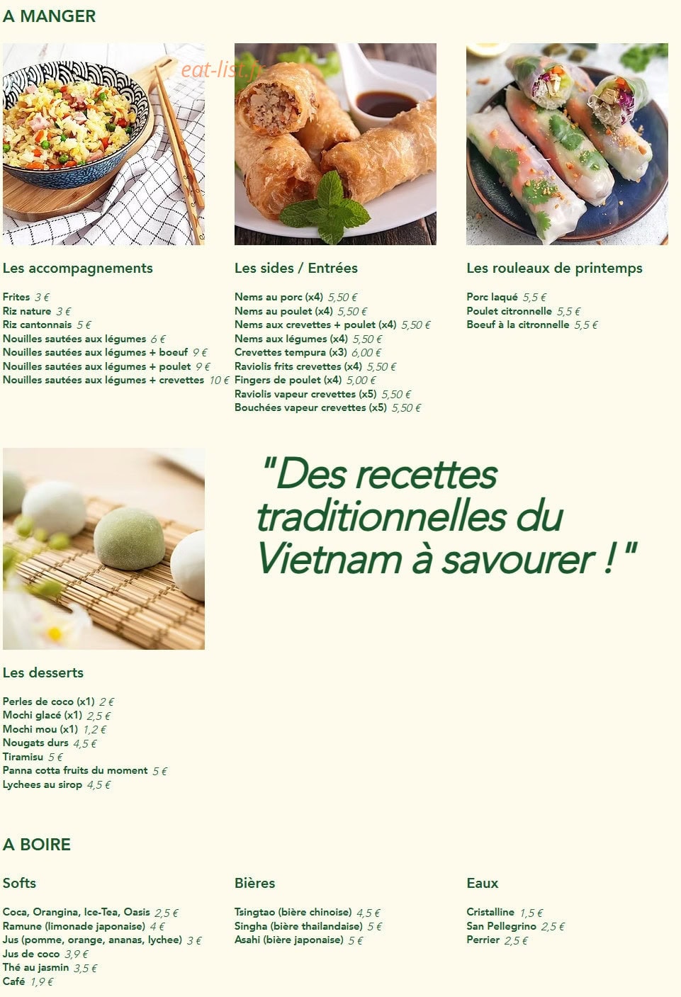 Beau Bún & Bánh mì — carte page 2