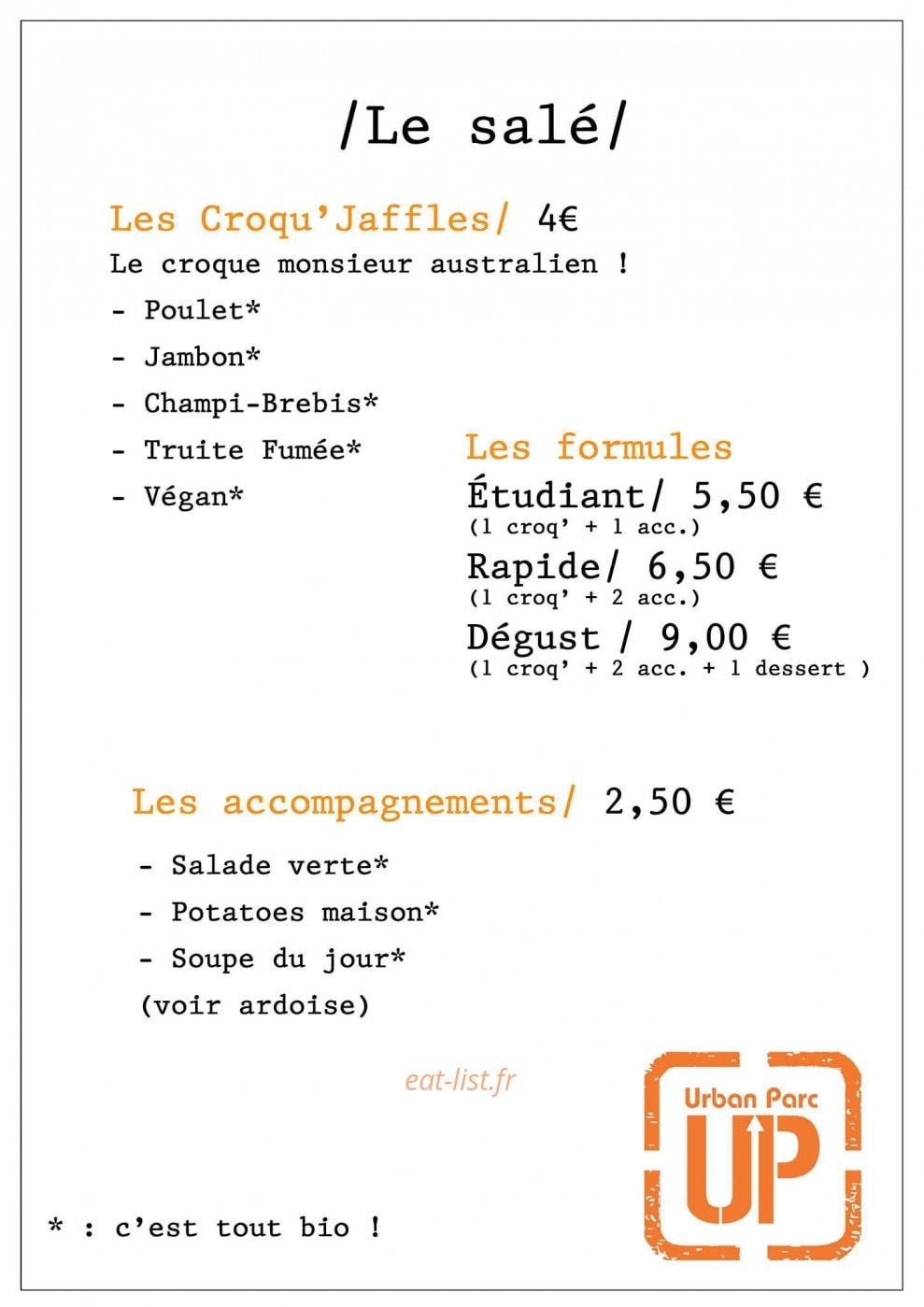 Bistrot-Galerie — carte page 4