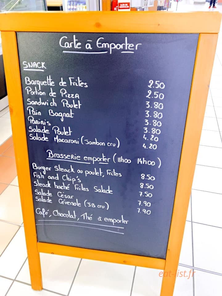 Cantine & café — carte page 1
